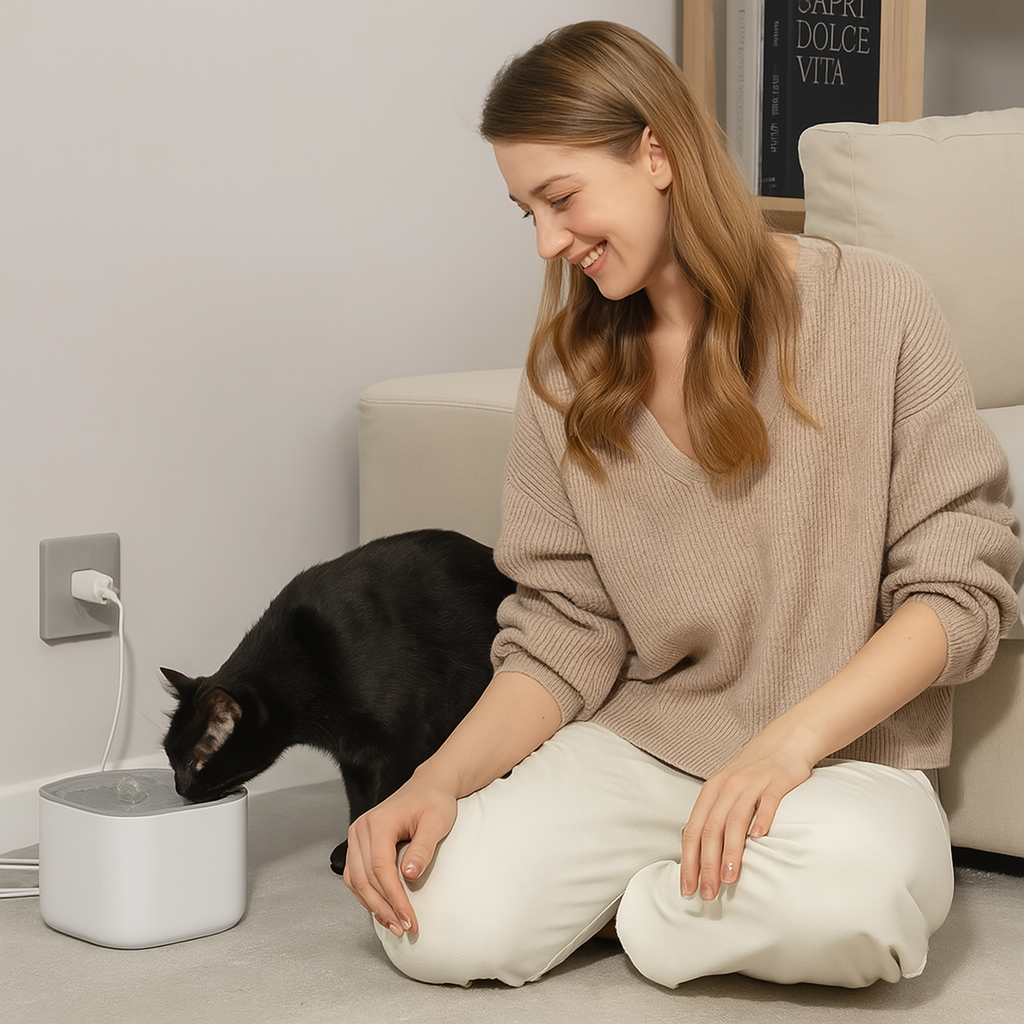 Fontaine à eau filaire pour chat 3L – NEKŌA Pure Water Flow™