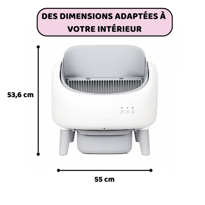 Litière autonettoyante chat NEKŌA SORA | Silencieuse | Sécurisée | 65L